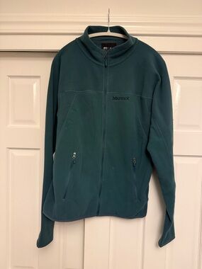 Marmot Teal Full‑Zip Lightweight Fleece Jacket
